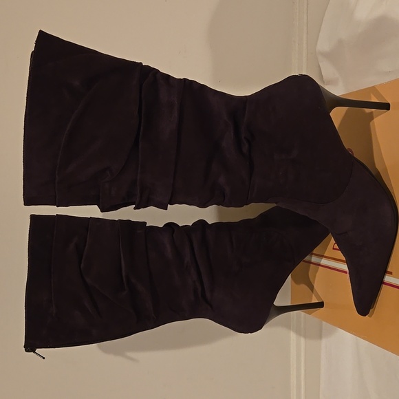 Paprika Dk. Brown Faux Suede Boots - Picture 6 of 6